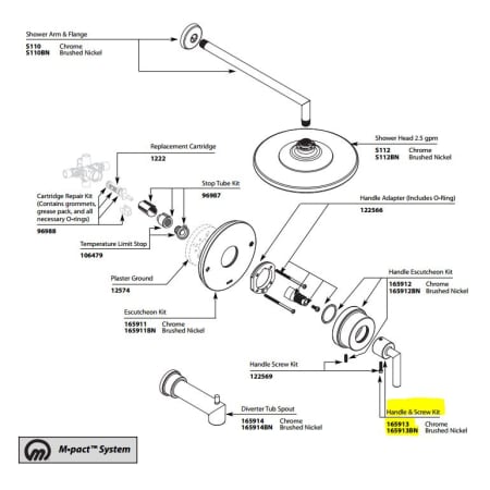 A large image of the Moen 165913 Brushed Nickel