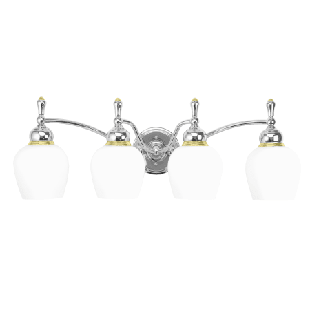 Moen 18012 16 Chrome And Brass Four Light Bathroom Fixture Matching Moen 18012