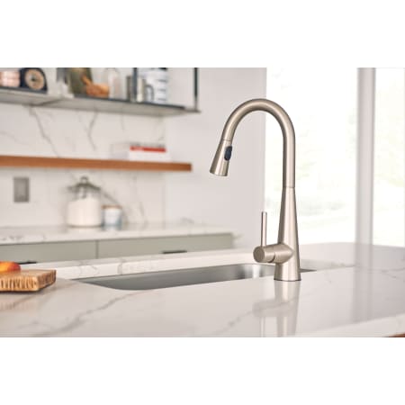 Moen 7864 Chrome Sleek Pull Down Spray Kitchen Faucet With