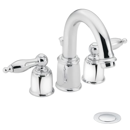 Moen T4945cp Chrome Polished Brass Double Handle Mini Widespread Lavatory Faucet With Metal Lever Handles From The Castleby Collection Faucet Com