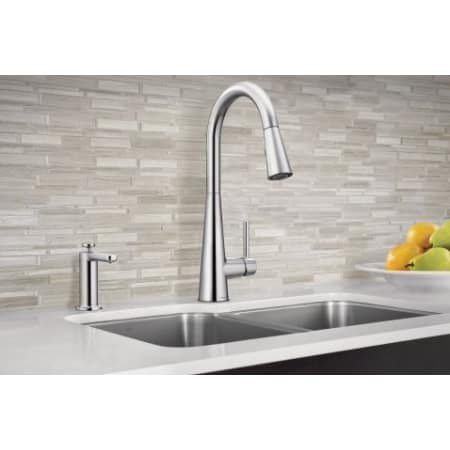 Moen 7864 Chrome Sleek Pull Down Spray Kitchen Faucet With