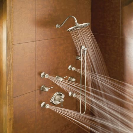 A large image of the Moen 1025 Running Shower System in Nickel