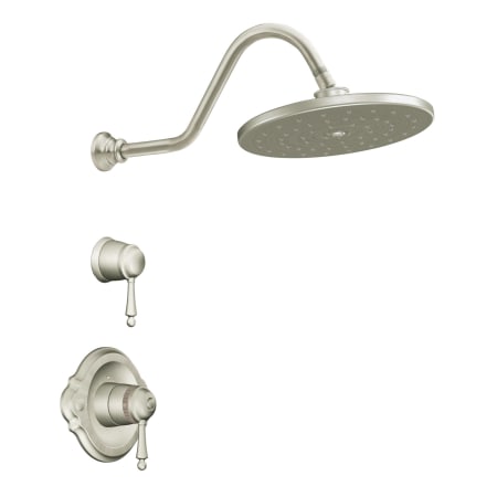 A large image of the Moen 1070 Shower Trim with Volume Control in Brushed Nickel