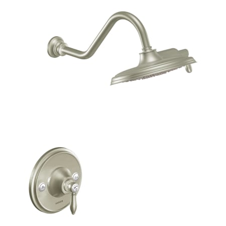 A large image of the Moen 3025 Shower Trim in Brushed Nickel