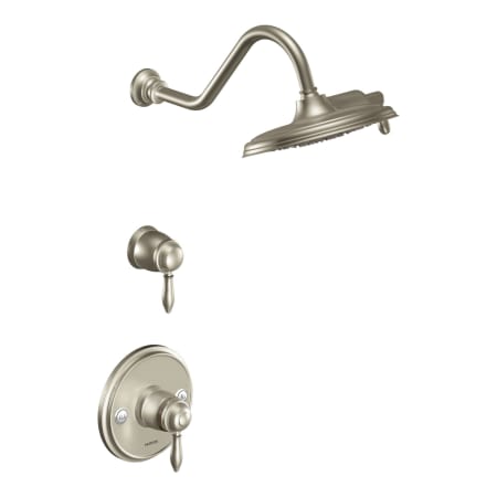A large image of the Moen 3070 Shower Trim and Volume Control in Brushed Nickel