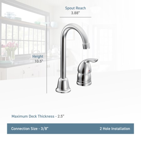 A large image of the Moen 4904 Moen-4904-Lifestyle Specification View
