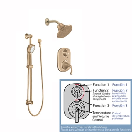 A large image of the Moen 600S Brushed Bronze
