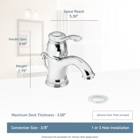 A large image of the Moen 6102 Moen-6102-Lifestyle Specification View