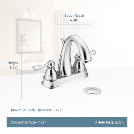 A large image of the Moen 6121 Moen-6121-Lifestyle Specification View
