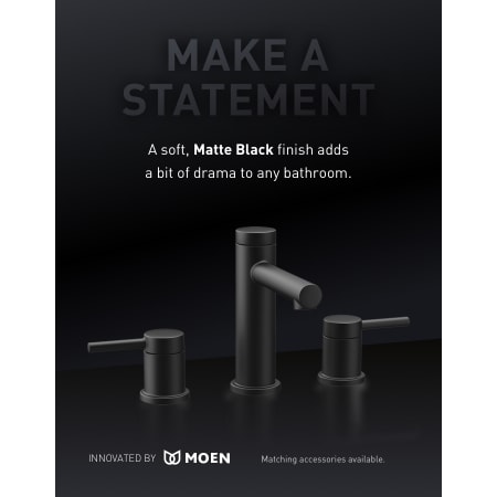 A large image of the Moen 6399EP Moen-6399EP-Matte Black Statement