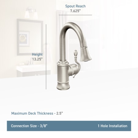 A large image of the Moen 6615 Moen-6615-Lifestyle Specification View