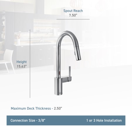 A large image of the Moen 7565E Moen-7565E-Lifestyle Specification View