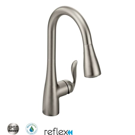 A large image of the Moen 7594 Spot Resist Stainless