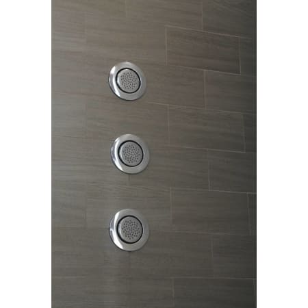 A large image of the Moen 776 Installed Body Sprays in Chrome