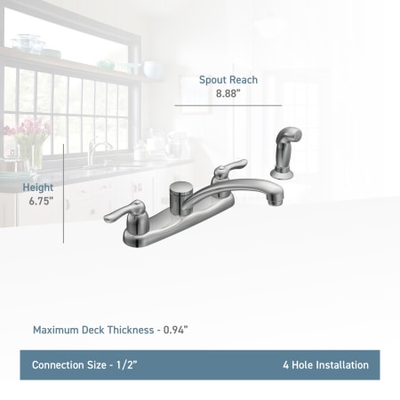 A large image of the Moen 7907 Moen-7907-Lifestyle Specification View