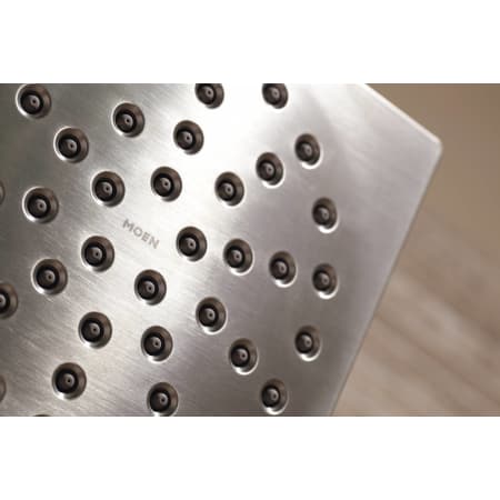 A large image of the Moen 825 Close Up of Shower Head in Chrome