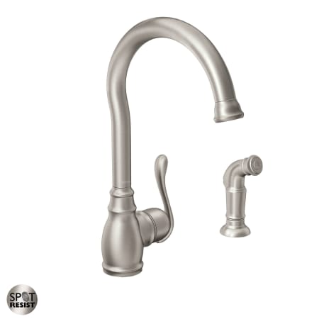 A large image of the Moen 87650 Spot Resist Stainless