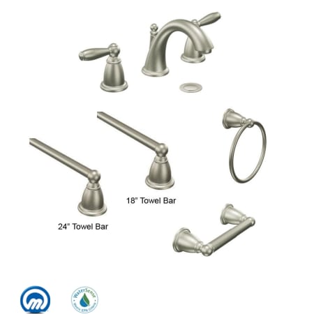 A large image of the Moen Brantford Combo Brushed Nickel