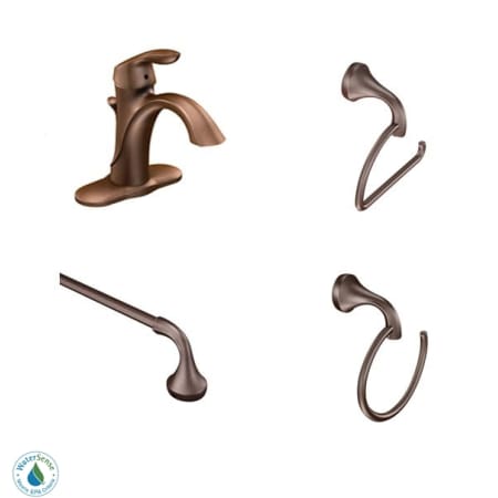 A large image of the Moen Eva Faucet and Accessory Bundle 2 Oil Rubbed Bronze