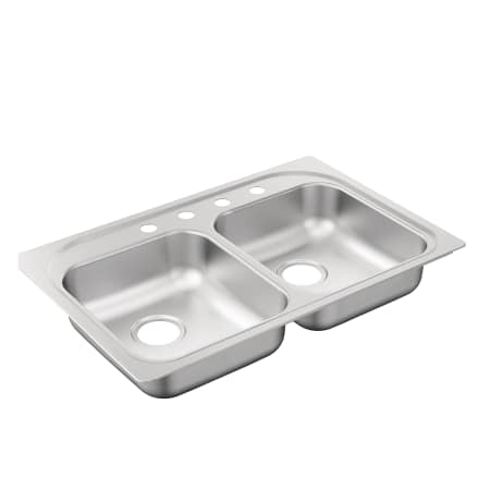 A large image of the Moen G202154BQ Brushed/Satin Stainless