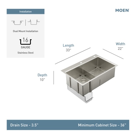 A large image of the Moen GS161302B Alternate Image