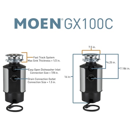 A large image of the Moen GX100C Alternate View