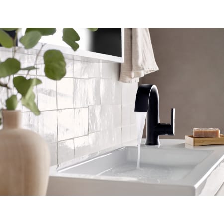 Moen S6910bl Matte Black Doux 1 2 Gpm Single Hole Bathroom