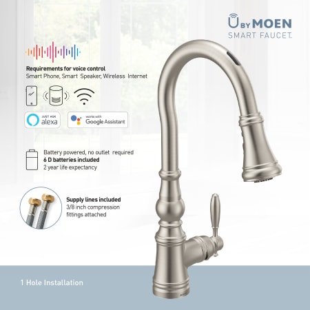 Moen S73004EVBG Brushed Gold U by Moen Weymouth 1.5 GPM ...