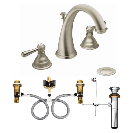 A large image of the Moen T6125-9000-2PKG Brushed Nickel