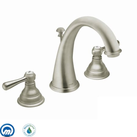 A large image of the Moen T6125-9000 Brushed Nickel