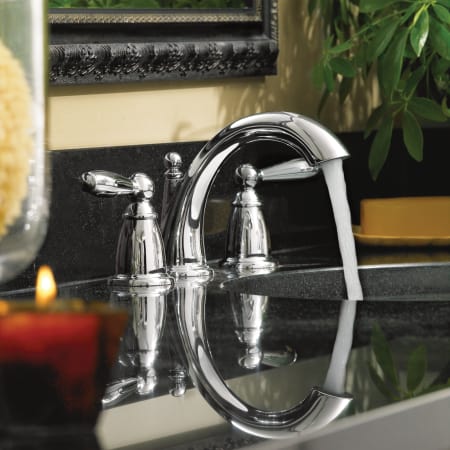 A large image of the Moen T6620 Moen-T6620-Installed In Use View