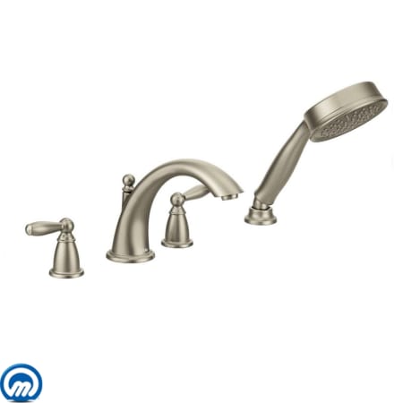 A large image of the Moen T924 Brushed Nickel