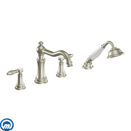 A large image of the Moen TS21104 Brushed Nickel