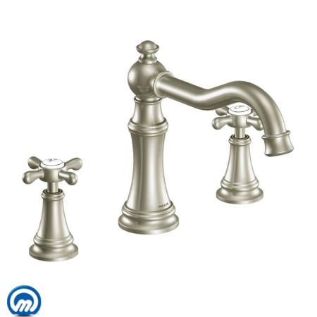 A large image of the Moen TS22101 Brushed Nickel