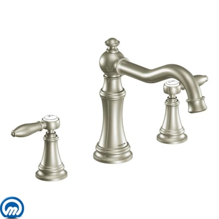 A large image of the Moen TS22103 Brushed Nickel