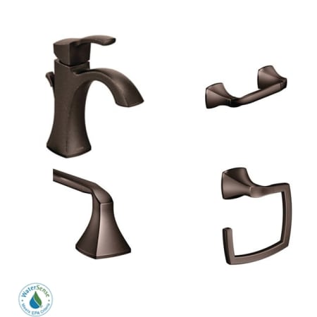 A large image of the Moen Voss Faucet and Accessory Bundle 2 Oil Rubbed Bronze