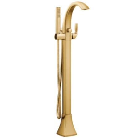 moen gold faucet tub voss filler freestanding brushed bathtub floor handle mount shower hand commercial lowes