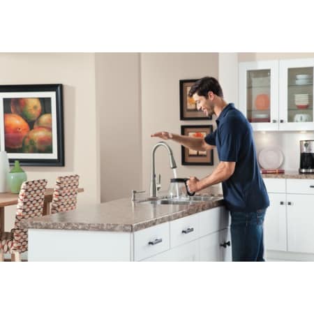 Moen 87350ESRS Spot Resist Stainless Hayfield Single Handle ...