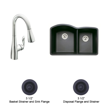A large image of the Moen Arbor and Blanco Kitchen Combo 1 Chrome