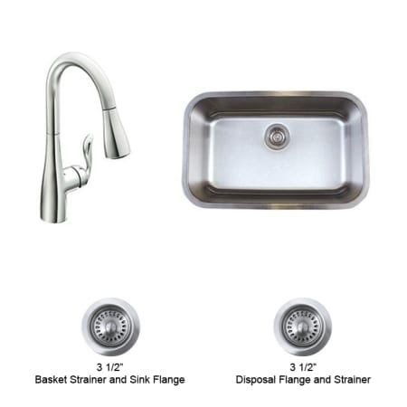 A large image of the Moen Arbor and Blanco Kitchen Combo 2 Chrome