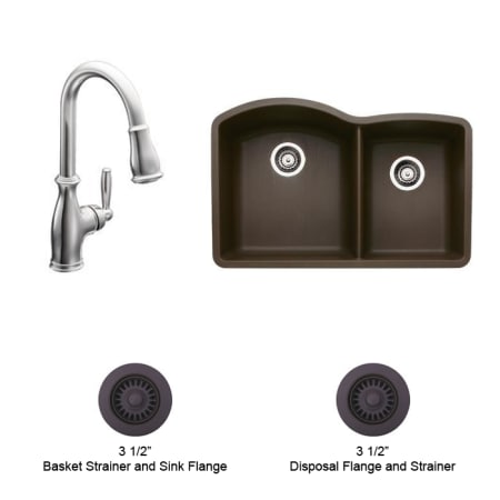 A large image of the Moen Brantford and Blanco Kitchen Combo 1 Chrome