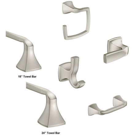 A large image of the Moen Voss Accessories Bundle 1 Brushed Nickel