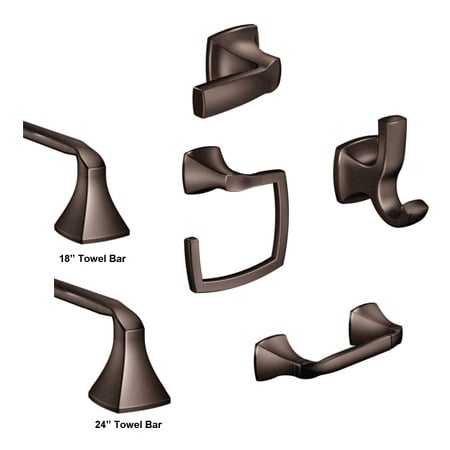 A large image of the Moen Voss Accessories Bundle 1 Oil Rubbed Bronze