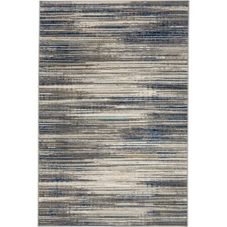 A large image of the Mohawk Home EEBER 024358 EE Furie Stripe Gray / Dark Blue