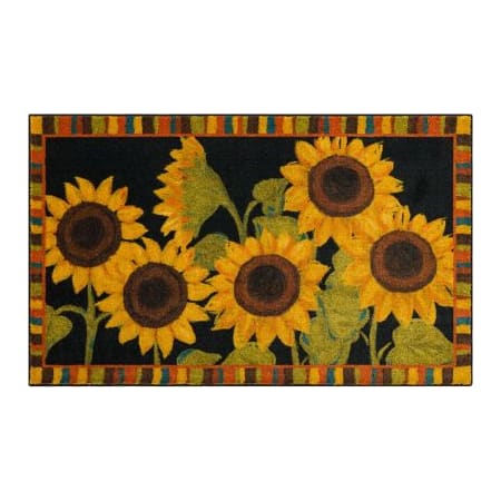 A large image of the Mohawk Home ZW204-SUNFLOWERS-30X50 Black