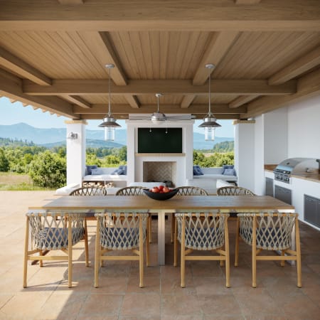Outdoor Ceiling Fan with Integrated LED 