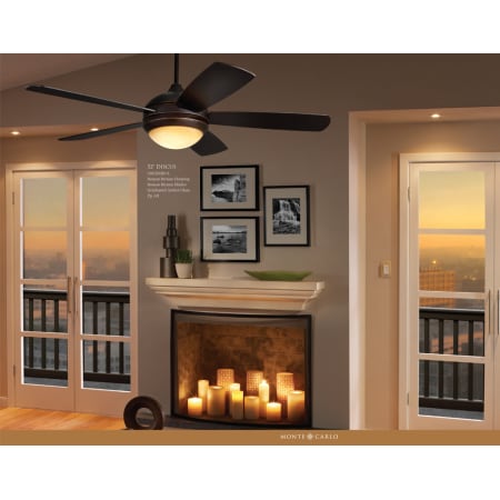 Monte Carlo 5di52pnd Polished Nickel Five Bladed 52 Inch Ceiling