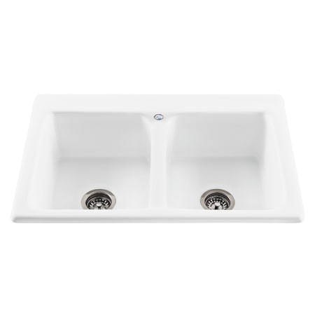 A large image of the MTI Baths MBKS30 White / 1 Faucet Hole