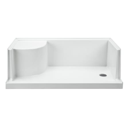 A large image of the MTI Baths MTSB-6030Seated - LH White