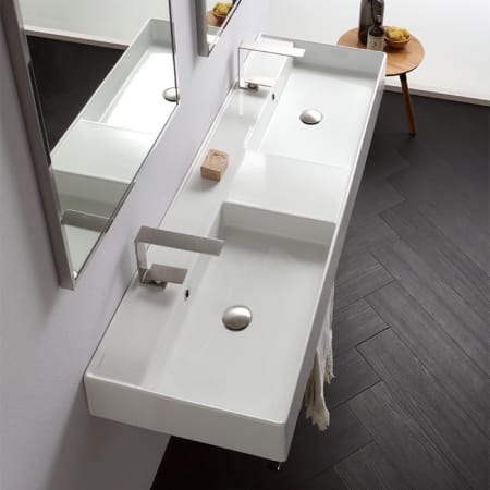 A large image of the Nameeks Scarabeo 5116-TB-Two Hole Top View with Towel Bar